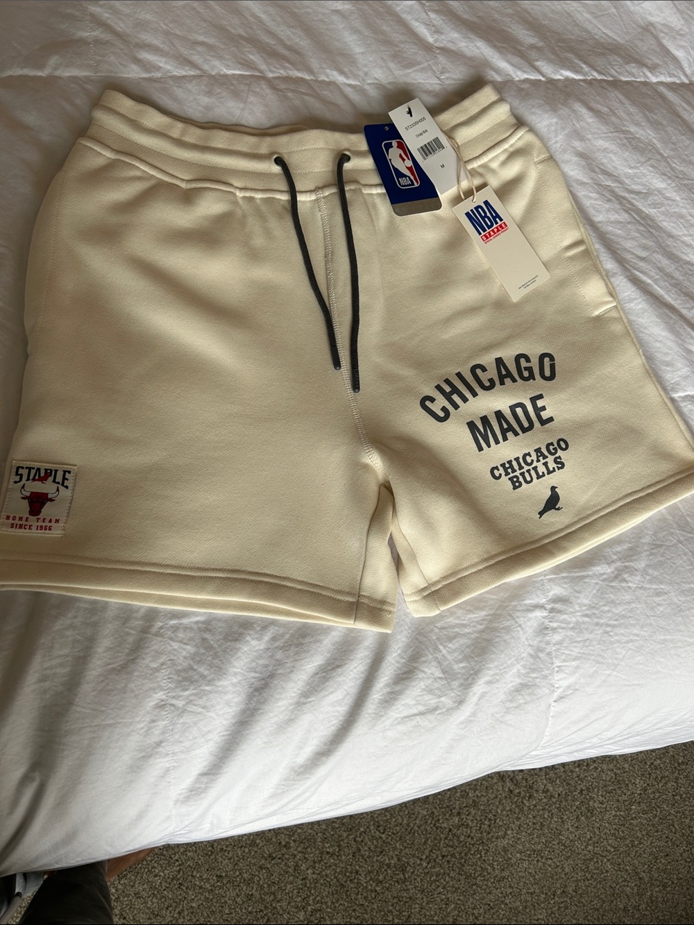 NBA Chicago Bulls Cream 'Chicago Made' Men's Athletic Shorts